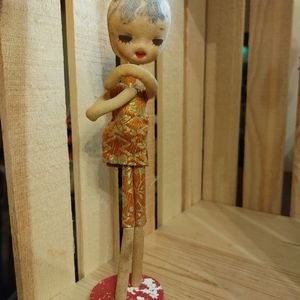 Vintage Mid-Century Japan Doll With Nylon Face